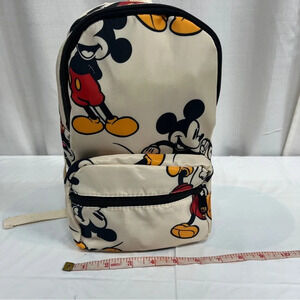 Disney Zara small Mickey Mouse all over tan back pack with detachable front bag